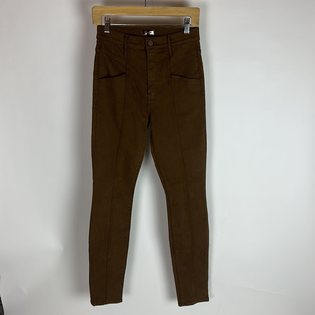 New Mother The Seamed Swooner Skimp Hi Rise Denim Jeans Guesstimate Sz 26
